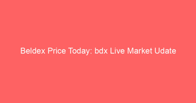 Beldex Price Today: bdx Live Market Udate