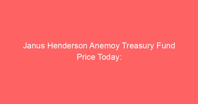 Janus Henderson Anemoy Treasury Fund Price Today: jtrsy Live Market Udate